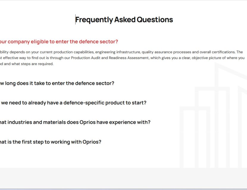 Oprios - Where Industrial Expertise meets the Defence Ecosystem